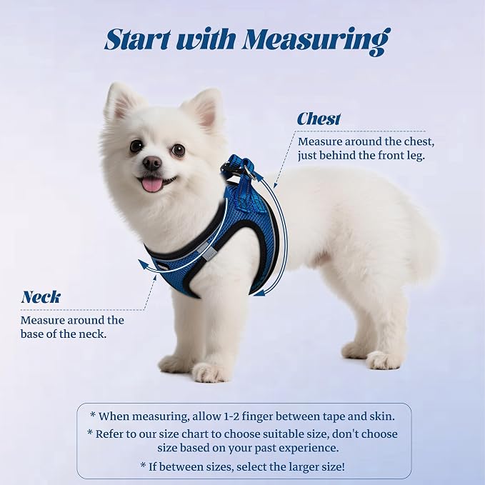No Pull Dog Puppy Harness and Leash Set Reflective Mesh Vest Small - Image 2