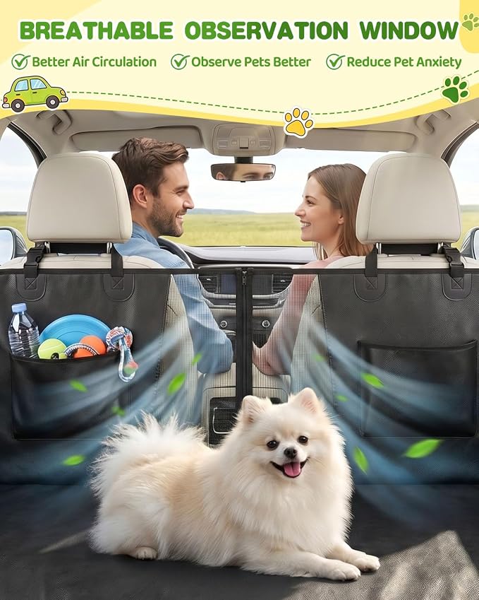 Victoper Dog Car Seat Cover, 600D Heavy Dute Car Seat Cover for Dogs Pets,100% Waterproof Anti-Scratch Nonslip Dog Hammock for Cars, Hard Bottom Seat Covers Protector for Sedan SUV Truck PU Leather - Image 5