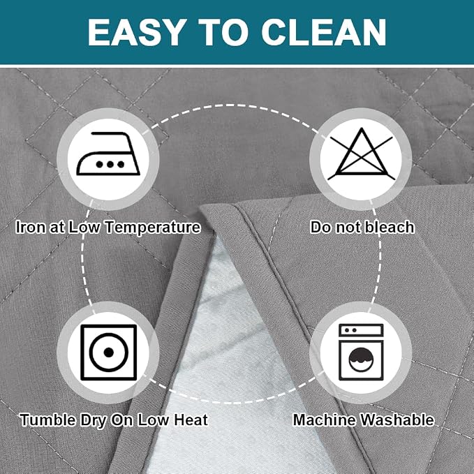 Turquoize 100% Waterproof Sofa Covers Couch Cover for 3 Cushion Couch Triple Non-Slip Sofa Slipcover Washable Furniture Protector for Pets, Kids, Dog (XL Sofa 78", Light Gray) - Image 6