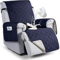 VANSOFY 100% Waterproof Recliner Chair Covers Washable, Dark Blue, 25" | Non-Slip, Slipcover with Pocket, Furniture Protector, Elastic Straps, Chair Cover for Pets, Dogs by VANSOFYFURNITURECOVERS