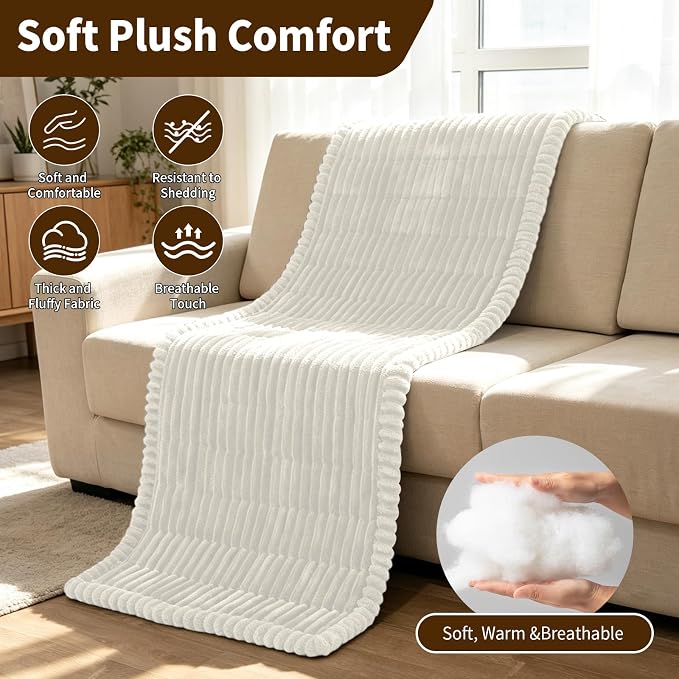Leakproof Couch Cover for Dogs, Non Slip Washable Sofa Protector | Stain-Resistant Window Seat Cushions Chair Mat Car Seat Cover for Kids Pets (Off-White 27.6" x 59"+27.6" x 70.9") - Image 2