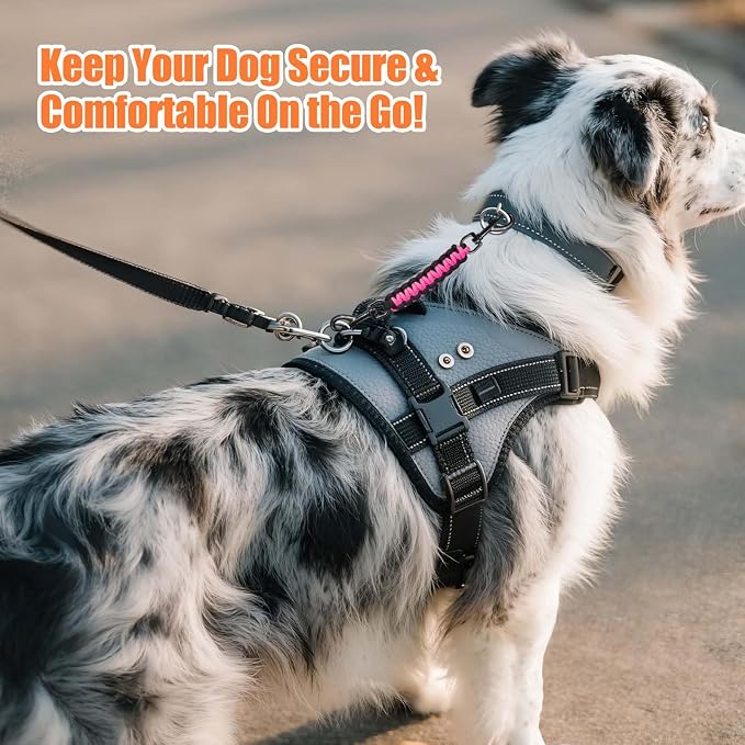 Dog Collar Safety Clip, Collar Companion, Handmade Backup Safety Strap, Double-Ended Clip Leash Connector, Suitable for Dog Harnesses, Prong, Pinch Collars (Black,Pink, 1 Pack) - Image 7