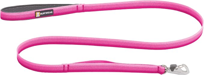 Ruffwear, Front Range Dog Leash, 5 ft Lead, Pink Rose | Light & Strong Lockable Swivel Crux Clip, Padded Handle, Durable Webbing, Traffic Handle & Accessory Loop for Everyday Walks by RuffwearInc