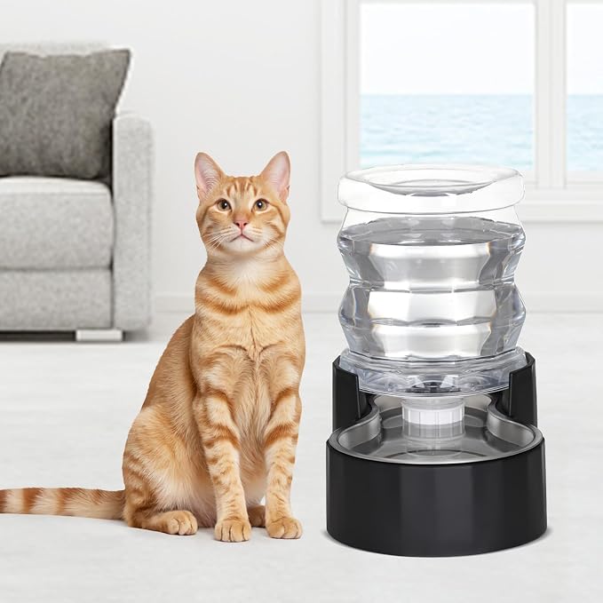 RIZZARI 4L Gravity Cat Water Dispenser:Spill Resistant for Apartments | No Filter Required/Leak-Resistant Design/Easy to Refill,Easy to Clean/Stable Anti-Tip Base/Food-Grade Materials - Image 9