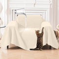 Deep Dream Cat-Scratch Resistant Armchair Couch Cover, Waterproof Sofa Cover for Dogs, Pet Friendly Couch Protectors Anti Slip Thickened Slipcovers for Dogs Pets, 71" x 91", Beige by DeepDream