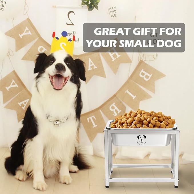 Elevated Dog Water Bowl, Stainless Steel Dog Bowl for Medium Large Dogs, Easy to Clean and Assemble for Outdoor Use 0.85 Gallons Bowl with Full Metal Stand Raised 10.23" - Image 5