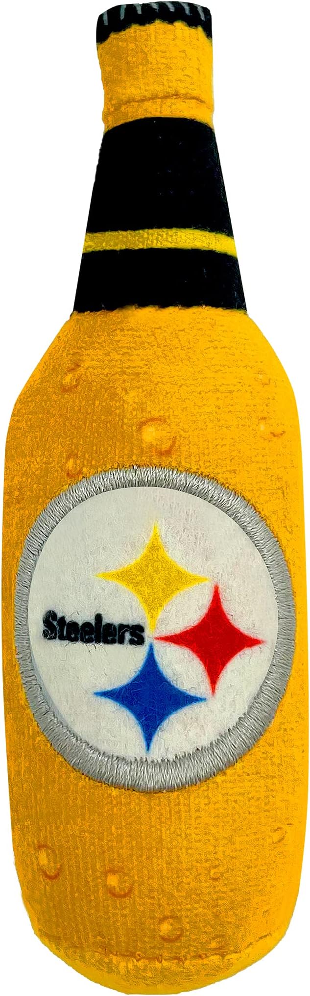 BEST PLUSH CAT TOY NFL PITTSBURGH STEELERS Complete Set of 3 piece Cat Toys filled with Fresh Catnip. Includes: 1 Helmet Cat Toy, 1 Football Cat Toy with Feathers & 1 Beer Bottle. Beautiful Team LOGOS - Image 3