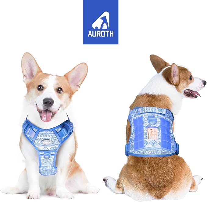 AUROTH Dog Harness for Small Medium Dogs, Tactical No Pull Dog Vest | No Choke, Heavy Duty, Reflective, Military K9, Adjustable, Handle, Easy Control for Walking, Army yellow, Small - Image 9