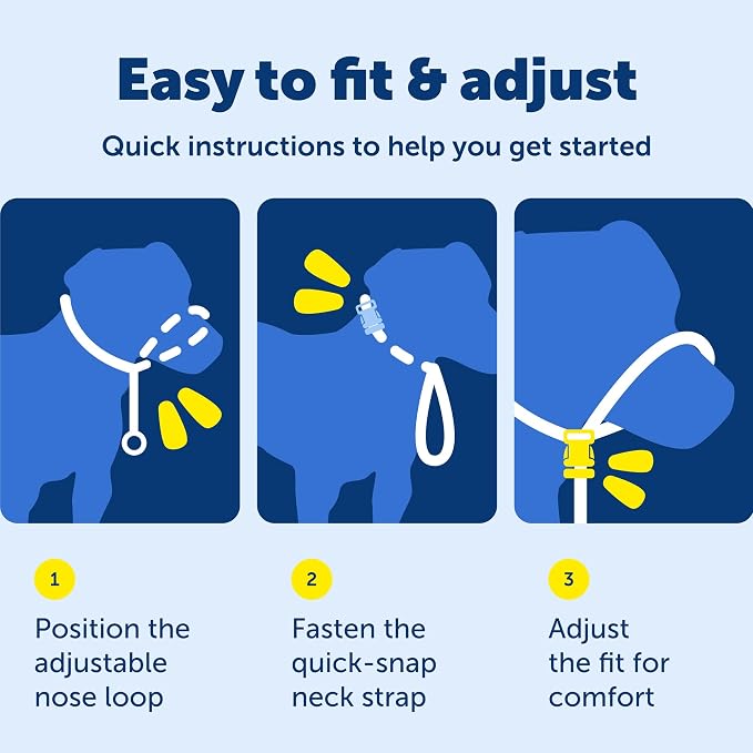 PetSafe Gentle Leader No Pull Dog Headcollar, Black, Extra Large | Veterinary Behaviorist-Designed No-Pull Headcollar Redirects Pulling Instinct, Padded Neoprene Nose Loop, Quick-Snap Fit - Image 7