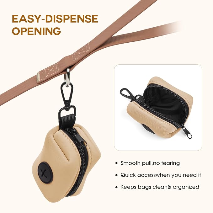 Wolfone Dog Waste Bag Holder, Leash Poop Bag Dispenser with Secure Clip | Secure Clip Design Durable & Odor-Free Universal Bag Fit Lightweight & Portable Stylish Color Options - Image 6