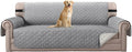 Sofa Protector for Dogs/Cats/Pets Sofa Slipcover Quilted Furniture Protector with Non Slip Elastic Strap Water Resistant Sofa Covers Couch Covers Seat Width: 78" (Oversized Sofa, Light Grey/Beige) by HVERSAILTEX