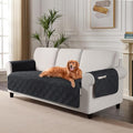 TAOCOCO Waterproof Couch Covers for Dogs, Non Slip Pet Sofa Cover, 72.4'' | Washable Couch Seat Covers with Arms for 3 Cushion Couch, Dog Couch Cover Protector, Pockets & Backless Design, Black by TAOCOCO