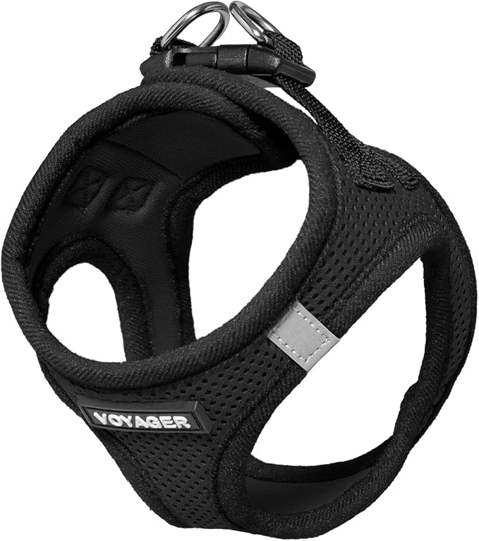 Voyager Step-in Air Dog Vest Harness - Black/Black Trim, X-Large | 20.5 - 23" in Chest, Reflective Bands, All Weather Breathable Air Mesh, Cats Compatible, Lightweight, Fast Drying - Image 4