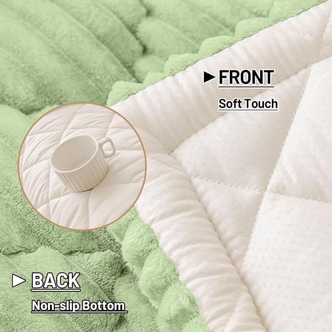 Smiry Couch Cover for Dogs Washable, Non Slip Fuzzy Pet Sofa Protector | Soft Thick Furniture Cover for Sofa, Loveseat and Sectional, Scratch & Pet Hair Resistant (Sage Green, 27.6" x 82.7") - Image 5