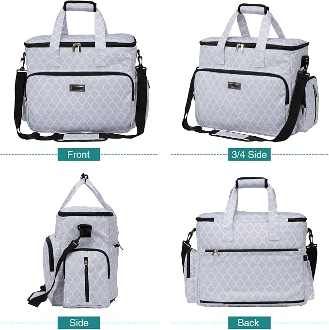 BAGLHER Dog Travel Bag, Pet Travel Bag (ALL Pet Travel Supplies), With 2 Pet Food Containers and 2 Collapsible Silicone Bowls; Essential Kits for Pet Travel DLwhite - Image 2