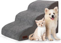 Aodisman Dog Stairs for Small Dogs and Cats,3-Step Pet Ramp for Bed & Couch | 15.7" H Non-Slip Sturdy Dog Steps with Curved Ramp for Senior,Short-Legged Dogs,Puppy and Cats to Reach Sofa or Chair,Grey by AODISMAN