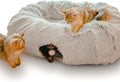 XxingSheep Extra Large Cat Tunnel Bed Plush Cat Cave for Indoor Adult Cats | Spacious rectangular sleeping area allows adult cats and multi-cat homes to stretch, relax and sleep comfortably Grey by XxingSheep