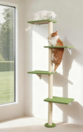 Wall-Mounted Cat Tree, 69-Inch Sisal Scratching Post, 4-Tier Carpet Perches | Cat Wall Furniture,Fit Corner Space, Vertical Territory For Indoor Cats Climbing Instincts & Active Exercise,Hold up to 50lbs by HAPYKITYS