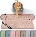 Cat Litter Mat, 23.5x16 Silicone Trapping Mat Coral | for Kitty Litter Box, Easy Clean, BPA Free Rubber, Center Litter Collection, Easy Pour-Back, Waterproof, Odor-Resistant by OHMO