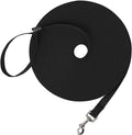 Hi Kiss Dog/Puppy Obedience Recall Training Agility Lead - 15ft 20ft 30ft 50ft 100ft Leash - Great for Play, Camping, or Backyard - Black by HiKiss