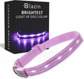 Blazin Light Up Dog Collar - The Original LED Dog Collar - USB Rechargeable - Waterproof - 1,000 Feet of Visibility - Dog Collar Light for Small, Medium, Large Dogs - USA Brand by Blazin