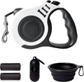 Retractable Dog Leash Automatic Telescopic Tractor Dog Tape | Pet Tape 10/16 FT Durable and Convenient, with Folding Bowl, Dispenser, Rubbish Bags, Suitable for Small and Medium Dogs by LIEVUIKEN