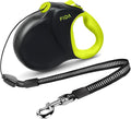 Fida Upgraded Retractable Dog Leash, 30ft, Heavy Duty, Neon Yellow | Long Walking Leash for Medium/Large Dogs up to 110 lbs, 360° Tangle-Free, Soft Grip, One-Hand Brake by Fida