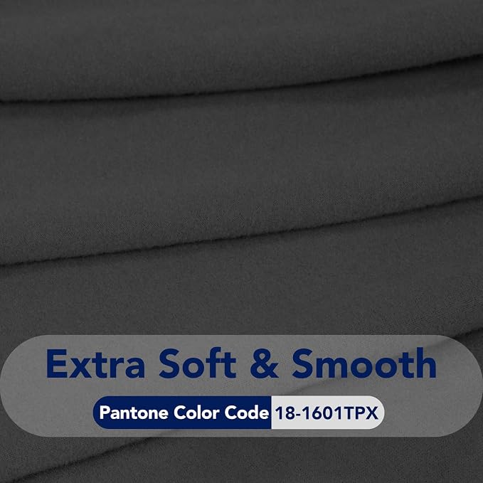 PureFit Stretch Loveseat Covers Fleece Couch Covers for Sofa Dark Gray | 1-Piece Sofa Slipcover Soft Couch Protector, Sofa Cover Washable with Non Skid Foam and Elastic Bottom for Kids, Dogs - Image 5