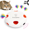 Cat Toys, Rechargeable Interactive Cat Toy, Smart Sensor Pop-Up Feather Toy with 7 Holes, USB Powered Automatic Kitten Toy for Indoor Cats, White | Smart Sensor Pop-Up Feather Toy with 7 Holes USB Powered Automatic Kitten Toy for Indoor Cats by Scsuupoeecattoys