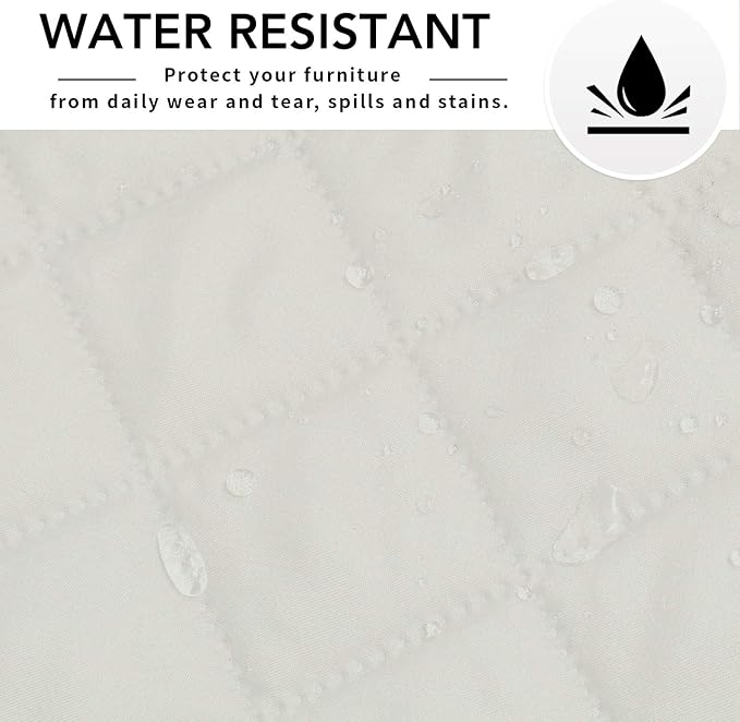 Easy-Going Reversible Couch Cover, Large Futon Sofa, Ivory/Ivory | Machine Washable Slipcover For Dogs, Water Resistant Furniture Mat For Living Room, Non-Slip Sofa Cover, Pet Friendly - Image 5