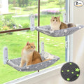 Zoratoo 2PC Glowing Star Cat Window Perch, Foldable Cordless Pet Hammock, M | Glow in the Dark Fabric, Sturdy Metal Frame, Removable for Machine Wash,Comfortable Sunken Design Resting Seat for Indoor Cat by Zoratoo