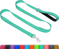 Taglory Reflective Dog Leash for Small Dogs, 3/4in x 5ft, Turquoise | Ideal for Night Walking, Strong for Sudden Pulls, Lightweight & Gentle on the Neck, Soft Padded Handle by Taglory