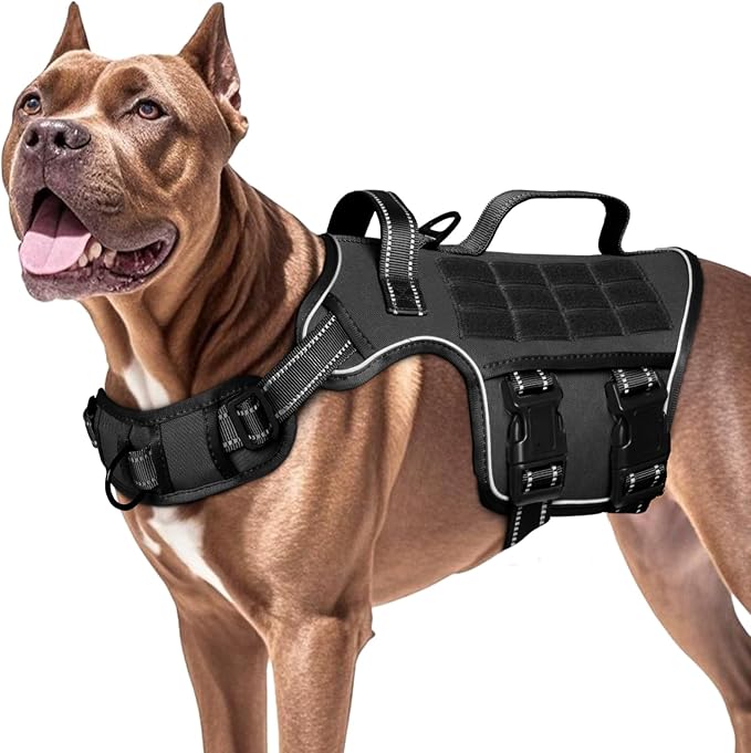 Dog Harness for Large Dogs, No Pull Tactical Vest with Front Clips | Easy Contrl Handle, Breathable Soft Padded, Adjustable, Reflective, Heavy Duty, Easy Take On & Off, Black Large - Image 8