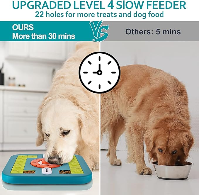 Dog Puzzle Toys, Treat Dispensing Dog Enrichment Toys for IQ Training and Brain Stimulation, Interactive Mentally Stimulating Toys as Gifts for Puppies, Cats, Dogs (M-Level 3) - Image 5