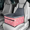 Pet Dog Booster Seat, Upgrading the Framed wall to Prevent Collapse，Breathable and Foldable Pet Car Basket，Removable andWashable pet car seat (Plush Pink) by Unknown