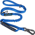 IOKHEIRA 6Ft /4Ft Dog Leash Rope for Large Dogs, Heavy Duty with Comfortable Padded Handle and Highly Reflective Threads,4-in-1 Multifunctional Dog Leashes with Car Seat Belt for Training (Blue) by IOKHEIRA