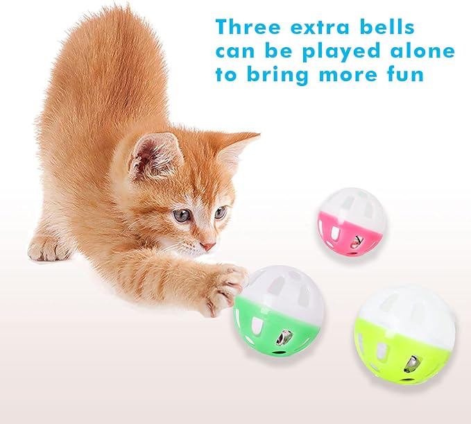 UPSKY Cat Toy Roller 3-Level Turntable Cat Toys with Six Colorful Balls | Puzzle Kitten Toys, Sturdy Structure, Detachable Design, Easy to Assemble, Anti-Slip, Reduces Boredom for Indoor Cats - Image 5