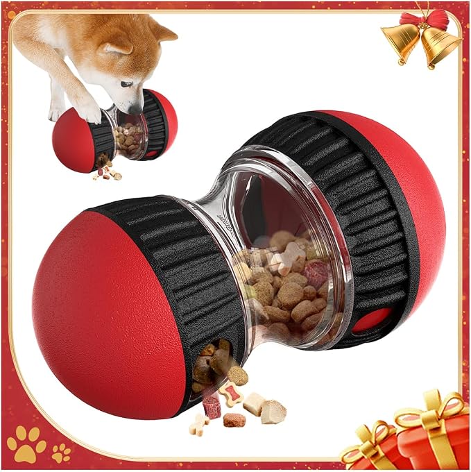 Mankoda Interactive Dog Puzzle Toy, Rolling Treat Dispenser Slow Feeder | Adjustable Kibble Outlet, Mental Stimulation, Reduces Fast Eating, Indoor Dog Enrichment Toy, BPA-Free ABS, GRS Certified by Mankoda