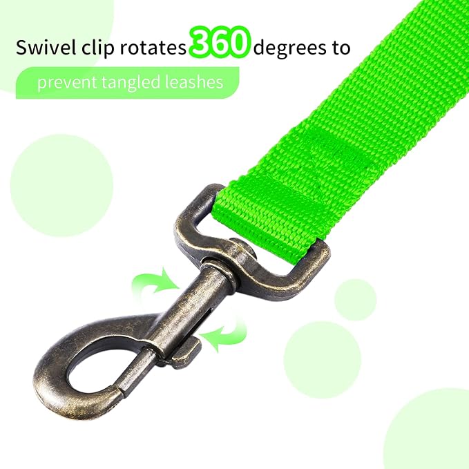 HIKISS Long Dog Leash Obedience Recall Training Agility Lead with Thickening Material for Large Dog - 15ft 20ft 30ft 50ft 100ft Training Leash(Green 50ft) - Image 5