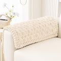 Smiry Non Slip Couch Covers for Dogs, Scratch Resistant Pet Sofa Protector | Machine Washable Soft Fuzzy Thick Furniture Cover for Sofa Loveseat Sectional Large Dogs, Cream, 20" x 24", 2 Pieces by Smiry