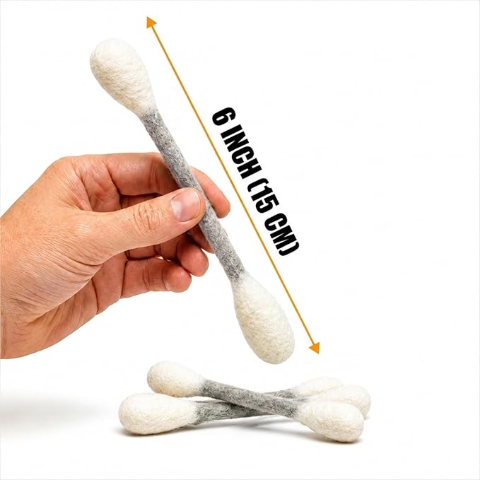 Glaciart One Swabs Cat Toys with Catnip - 6 Pk | Durable for Chew, Cute Cat Toys Interactive Kitty for Boredom, Exercise, & Play | Filled w/Organic Catnip for Anxiety & as Digestive Aid | Gift Idea - Image 2