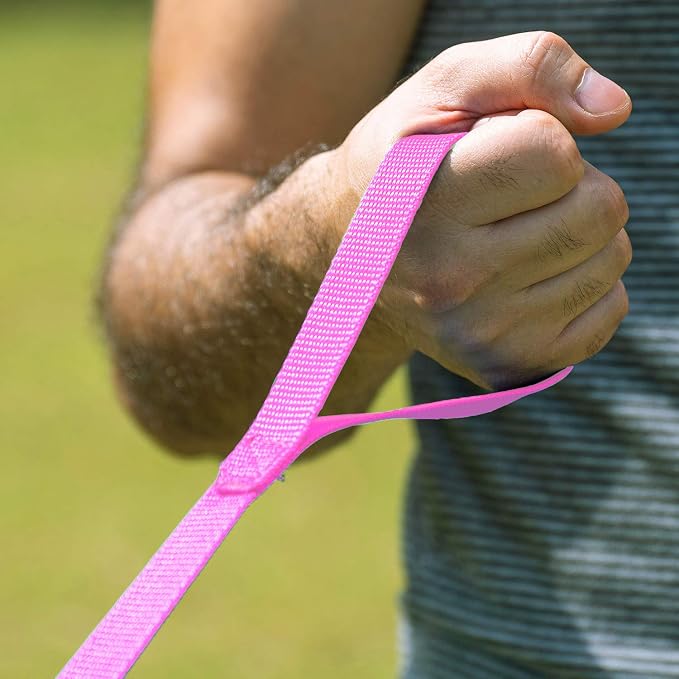 Hi Kiss Dog/Puppy Obedience Recall Training Agility Lead - 15ft 20ft 30ft 50ft 100ft Training Leash - Great for Training, Play, Camping, or Backyard - Pink 30ft - Image 2