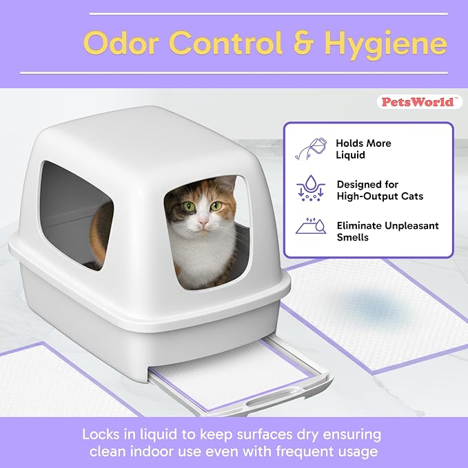 PetsWorld Universal Fit Cat Pad Refills for Litter Box, Fresh Scent, Odor Control, Pack of 400 - Image 3