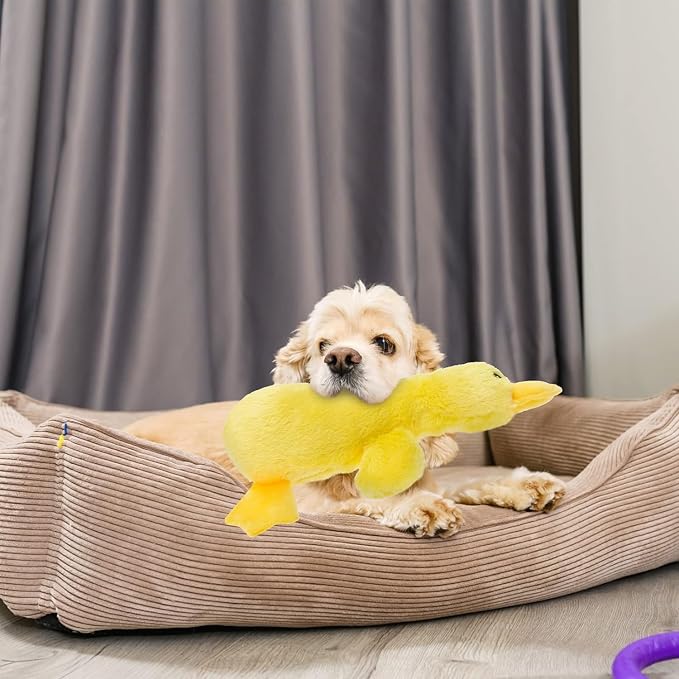 Mihachi Plush Squeaky Dog Duck Toys - Stuffed Pet Toy Duck Interactive Gifts for Dog Birthday Dogs Puppy Biting Chew Toys - for Medium and Large Dogs - Image 8