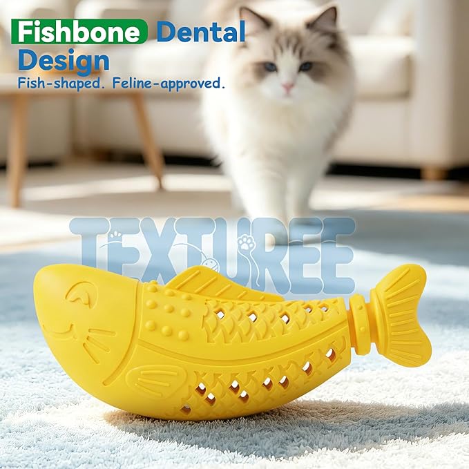 NEZIN 3 Pack Catnip Toys, Silicone Fish Cat Toys for Indoor Cats, Interactive Soft Chew Kicker Cat Toys for Indoor Cats & Kittens, Drives Bored Cat Crazy with Fun - Image 4