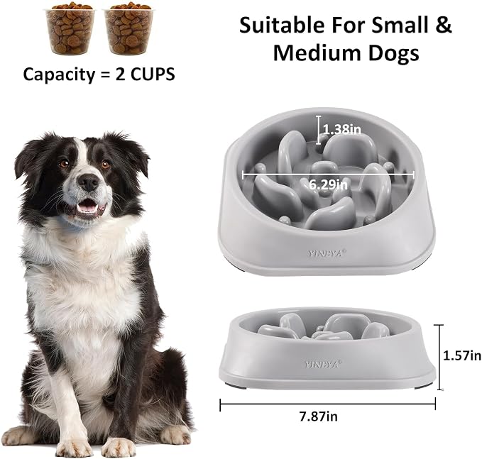 YINEYA Slow Feeder Dog Bowls, Pet Supplies That Slow Down Eating, Pet Food Bowls, Maze Dog Puzzle Feeder for Medium Breed - Image 5