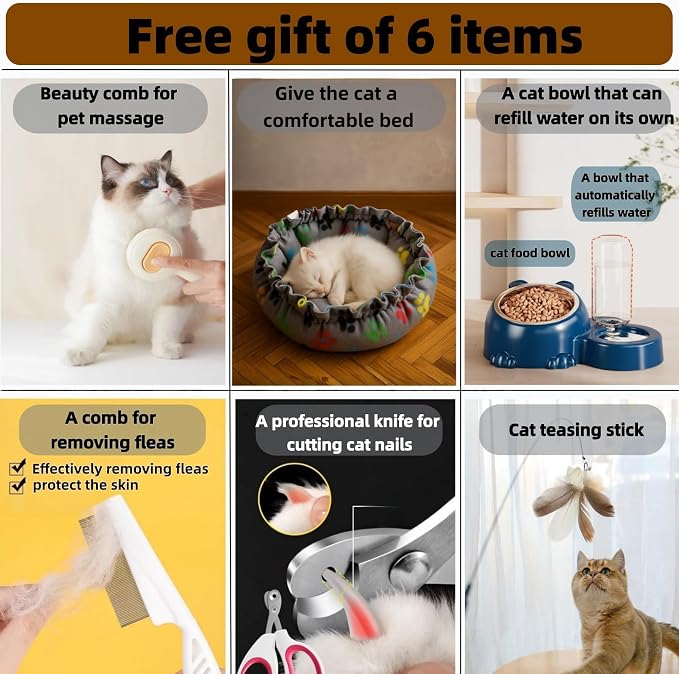 cat cage Indoor with Litter Box, Complimentary Bed, Bowl,Cleaning Three Piece Set,Large cat Enclosure, Cat House with Wheels Outdoor,Small Animal Cage cat Kennel (28″(L) x18.1″(W) x32.3″(H) - Image 5