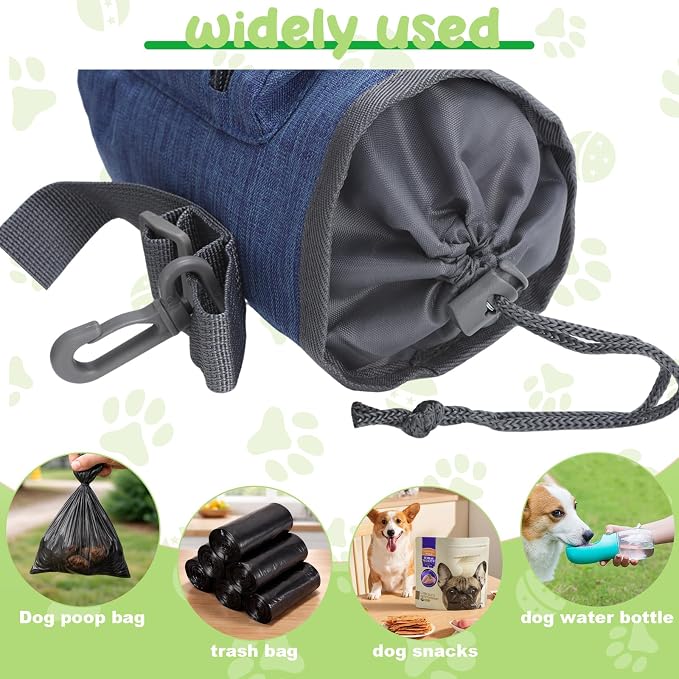 Dog Poop Bag Holder for Walking with Waste Bag Dispenser | Portable Wearable, Clip Easy-Attach to Leash/Harness/Waist, Storing Used Doggie Waste Bags Without Spills - Image 8