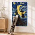 Art Sisal Cat Scratcher Mat, Cat Wall Scratchers for Indoor Cats | Wall Mounted Cat Scratcher, Natural Sisal, No-Drill Hook & Loop Setup, Floor or Wall Use, 23.6 x 15.7 Inch, Starry Night 2 by LESISSMER