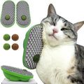 miwoowim 2PCS Catnip Toys Balls that Stick on Wall & Cat Face Scratchers | Cat self Groomer for Indoor Cats, Corner Brush,Comes with catnip & gall fruit spare balls for Cats Lick by miwooim